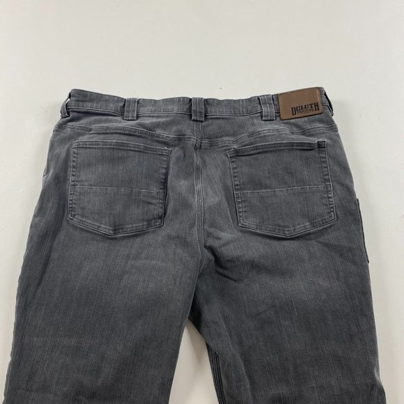 Duluth Trading Co. Double Flex Ballroom Relaxed Jeans Men's 42 x 32 Gray Stretch - Picture 4 of 12